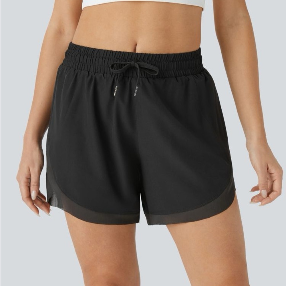 HALARA Black Athletic Shorts with Elastic Waistband and‎ Relaxed Fit